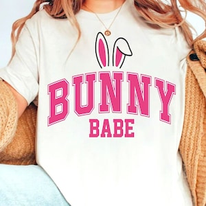 bunny babe svg, bunny svg, easter bunny svg, easter svg, retro easter svg, happy easter svg, easter varsity svg, easter shirt svg, kids, png