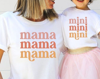 Mama und Mini svg, Mama und ich SVG, passendes Shirt SVG, Mama Tochter Svg, Boho Mama Svg, Kleinkind Shirt Svg, Mama Shirt Svg, Mama Mode Svg