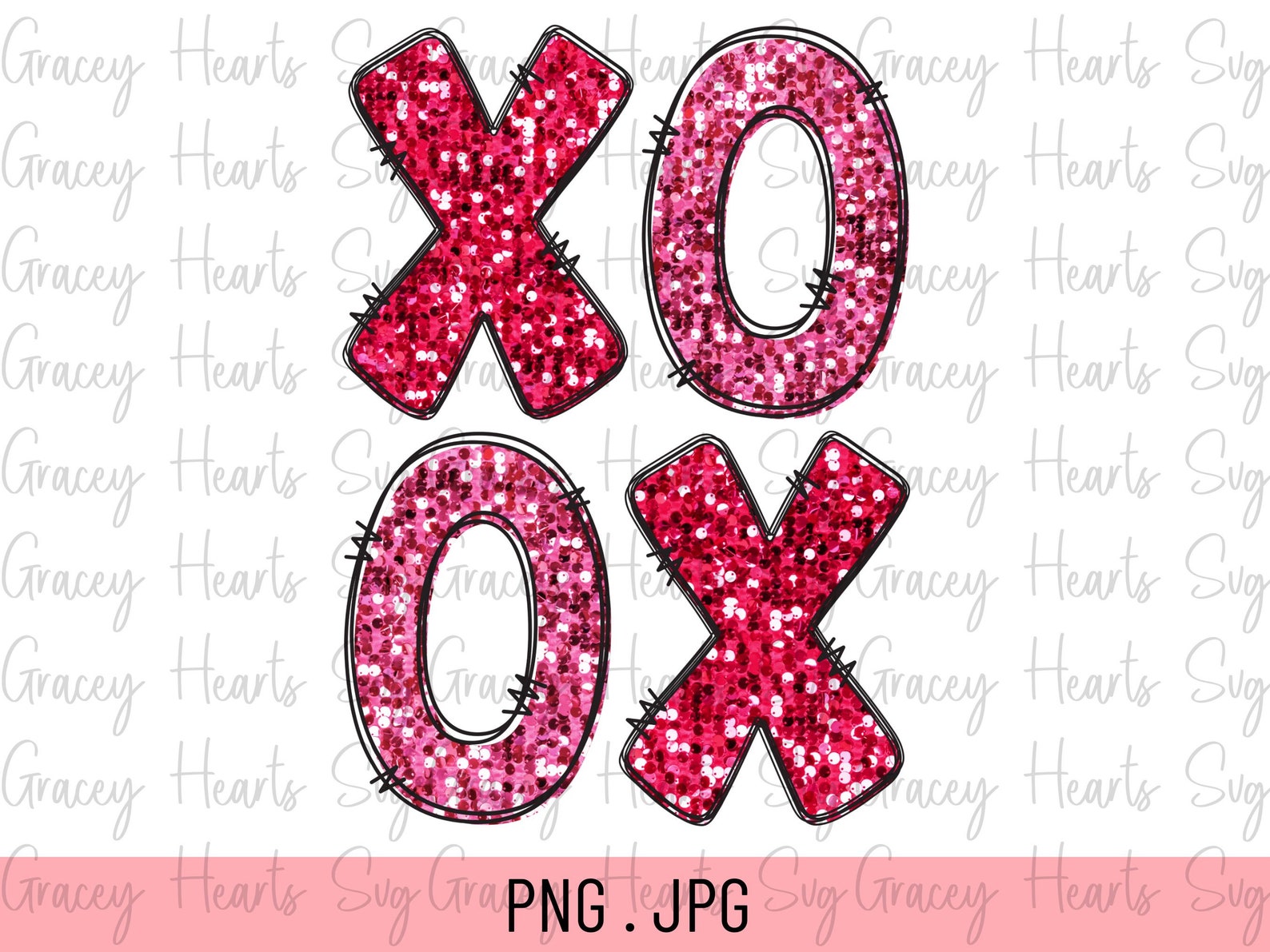 Xoxo Png, Faux Sequin Valentine Png, Xoxo Glitter Png, Valentine's Png ...