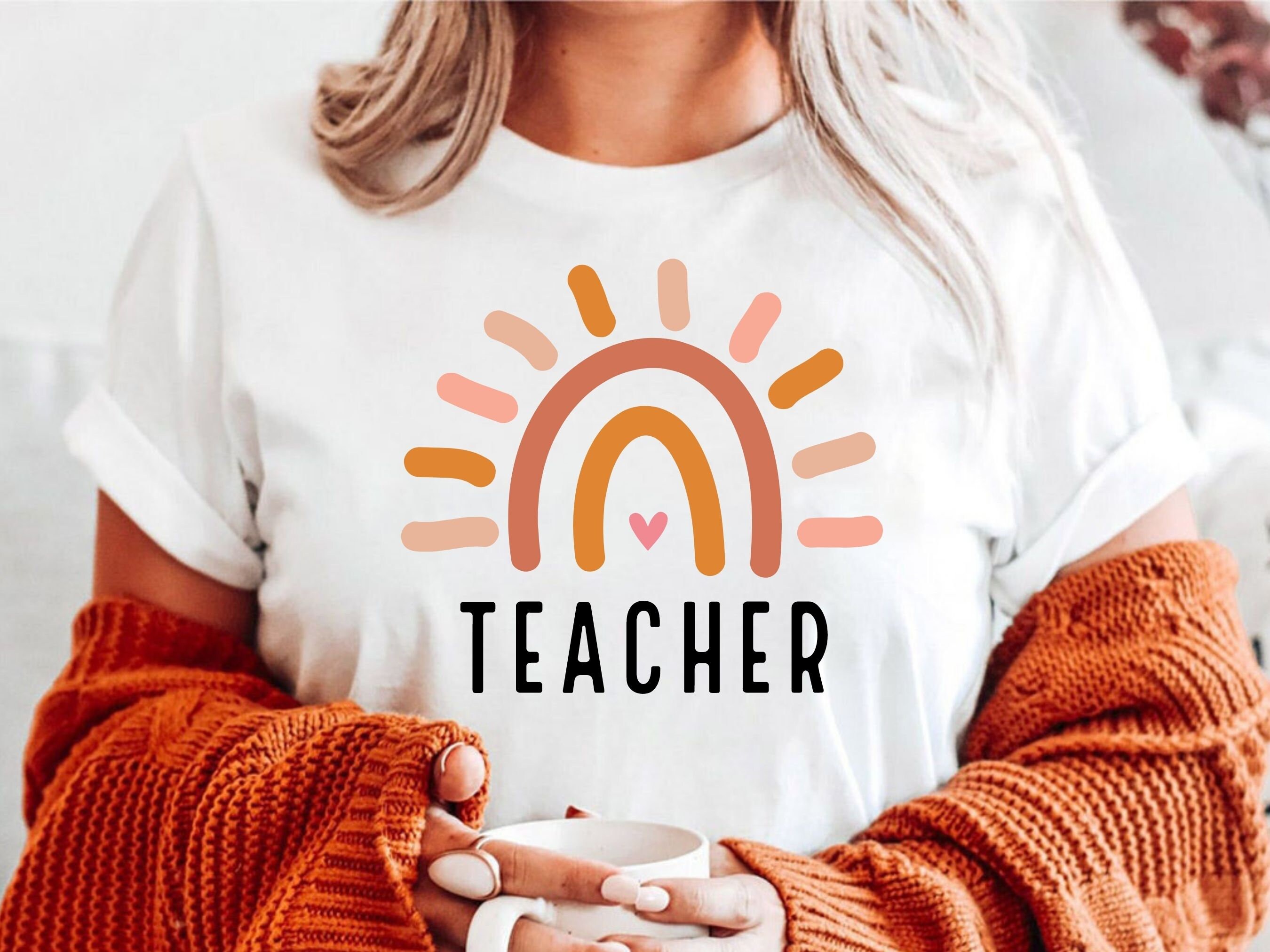 Boho Rainbow Teacher Svg Teacher Shirt Svg Teacher Life Svg - Etsy