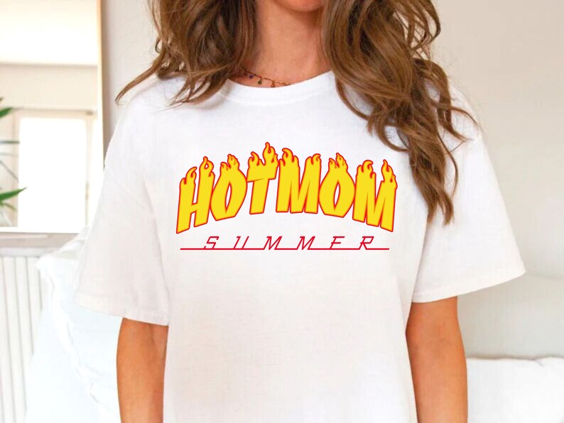 hot mom summer svg, trendy mom svg, flame letters svg, mom svg, summer beach svg, vacay vibes svg, beach vibes svg, summer vibes svg, retro image 8
