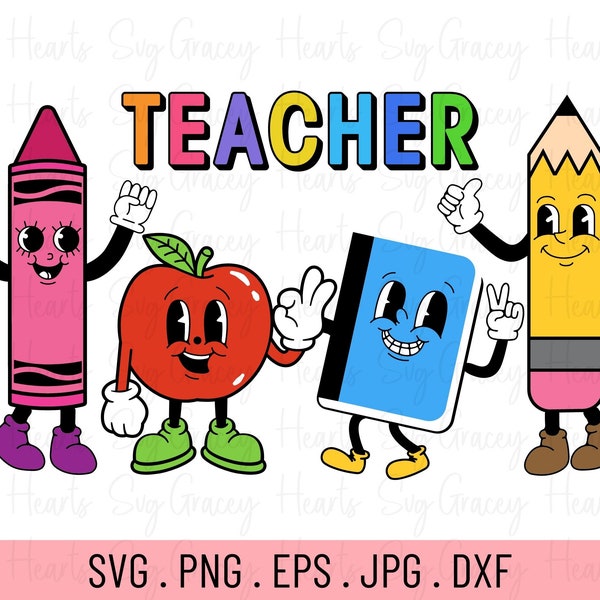 teacher svg, back to school svg, teacher life svg, preschool teacher svg, pre k svg, kindergarten svg, crayon svg, pencil svg, teacher apple