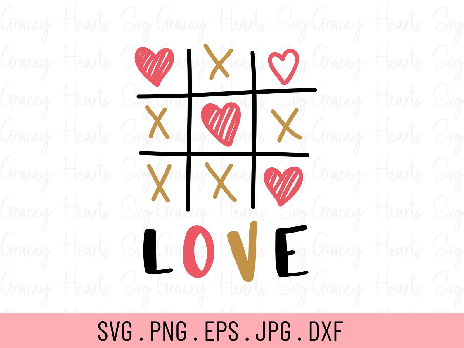 Tic Tac Toe Svg Tic Tac Toe Heart Svg Valentine Game Svg | Etsy