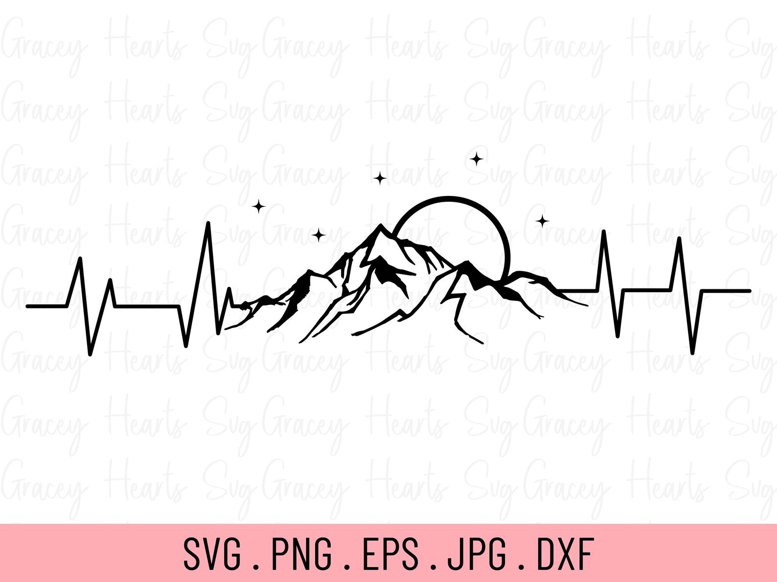 Mountain Heartbeat Svg Mountain Svg Take a Hike Svg Hiking - Etsy