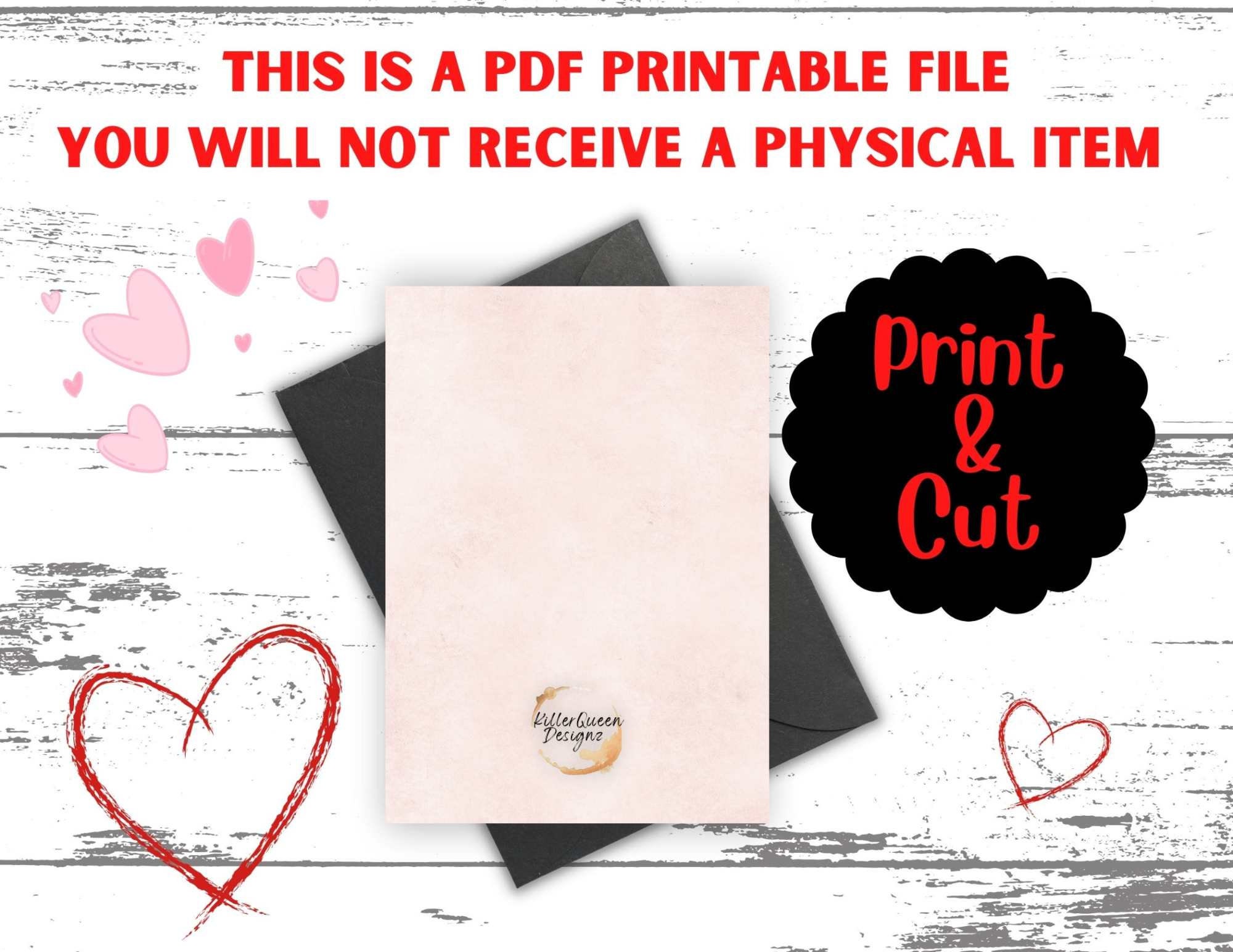 Printable Goth Greeting Card. DIY Greeting Card. Emo Teddy Bear ...