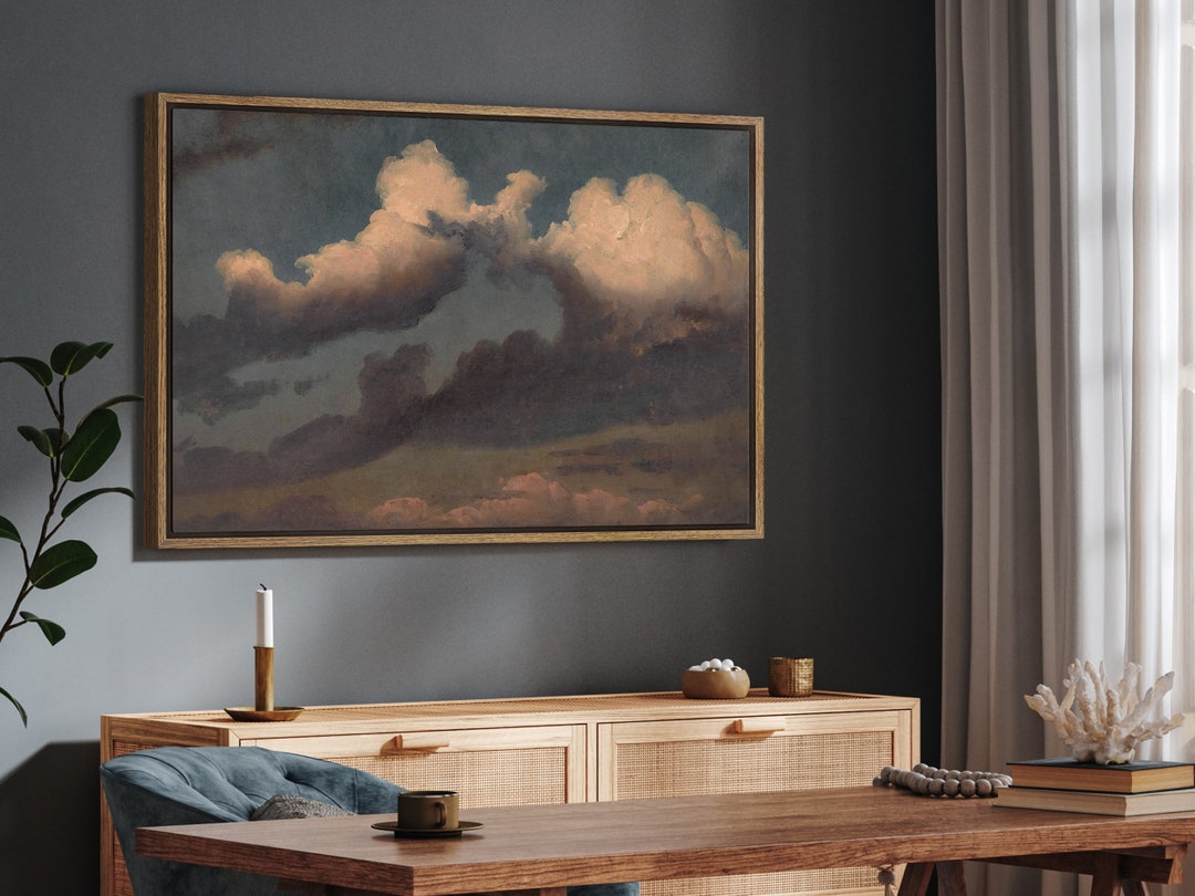 Southandart Abstract Clouds Wall Art, Framed Canvas Art Print With ...