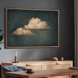 SouthandArt Abstract Clouds Wall art, Framed Canvas Art print with hanging kit | CL68