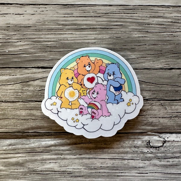 Care Bears Sticker | 90s Kid | Nostalgia | Journal | Scrapbook | laptop | Hydro flask | Water bottle | Gift for all