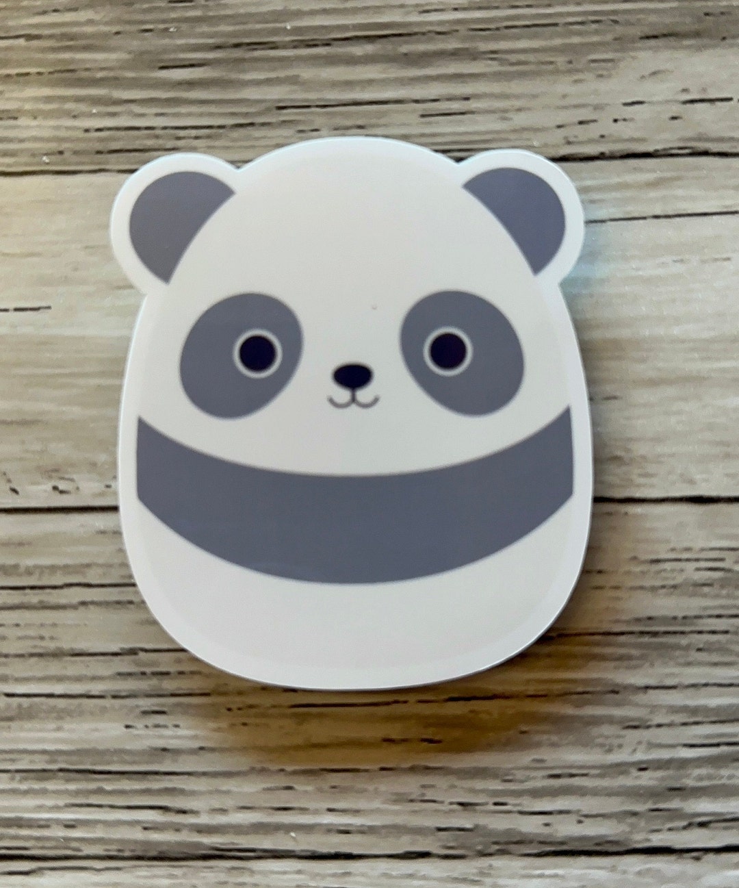 Squishmallow Sticker Grey Panda PJ stuffed Animal Water Bottle Hydro