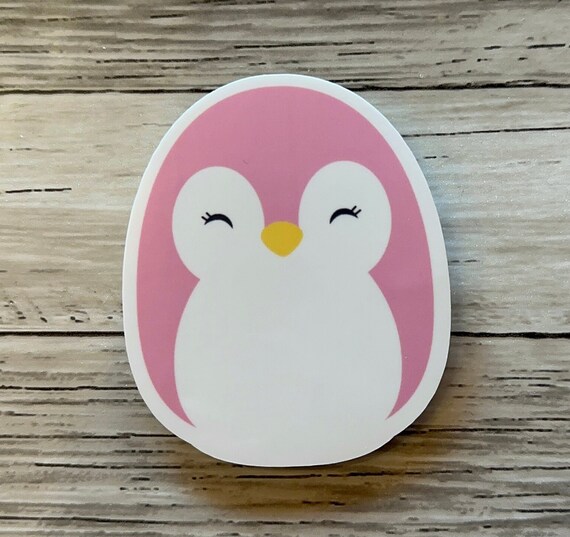 Squishmallow Sticker Pink Penguin Piper Stuffed Animal Water Bottle Hydro Flask Etsy