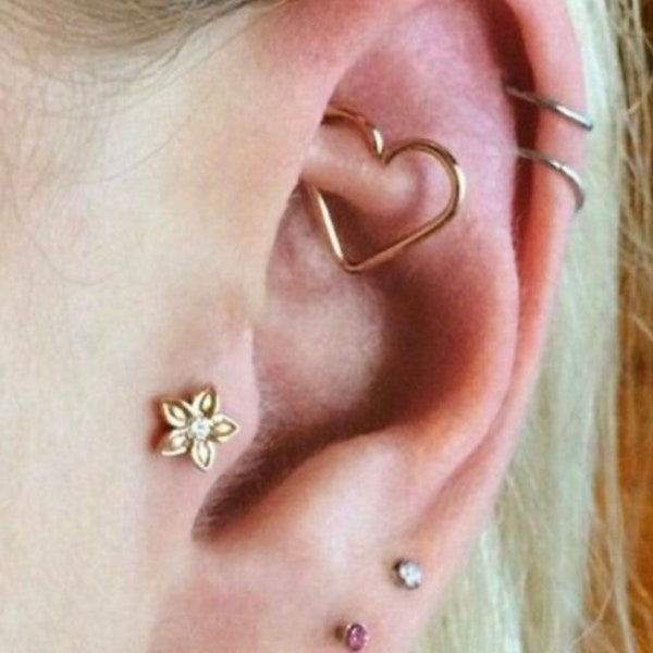 Heart Rook Piercing