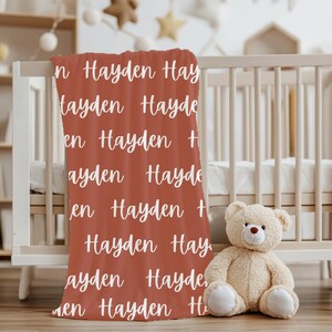 Customizable Soft Fleece Baby Blanket, Personalized Name, Baby Shower Gift, Nursery Decor, Newborn Keepsake, Custom Blanket
