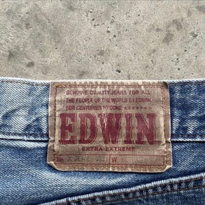 Vintage Edwin 503 Faded Distressed Denim Stonewashed Jeans Pants (W31x30) image 11