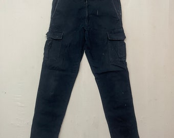 Pantaloni cargo multitasche vintage senza marchio, pantaloni cargo multitasche vintage con marchio U, pantaloni cargo tattici multitasche W31
