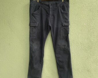 Pantaloni cargo multitasche vintage Gladiator sbiaditi e consumati Pantaloni cargo multitasche vintage Gladiator Utility Tactical W35
