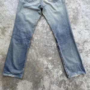 Vintage Edwin Japan Denim Distressed Jeans Rivna Byxor Slitna W29x31 bild 12