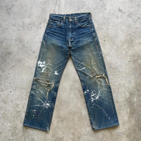 Levis 503 Big E Vintage Redline Rusty Wash Painter Jeans Pants 