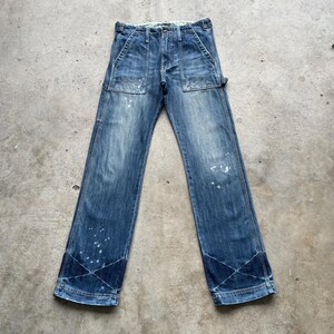 Vintage Japanese Denim Carpenter Workwear Jeans Faded Pants