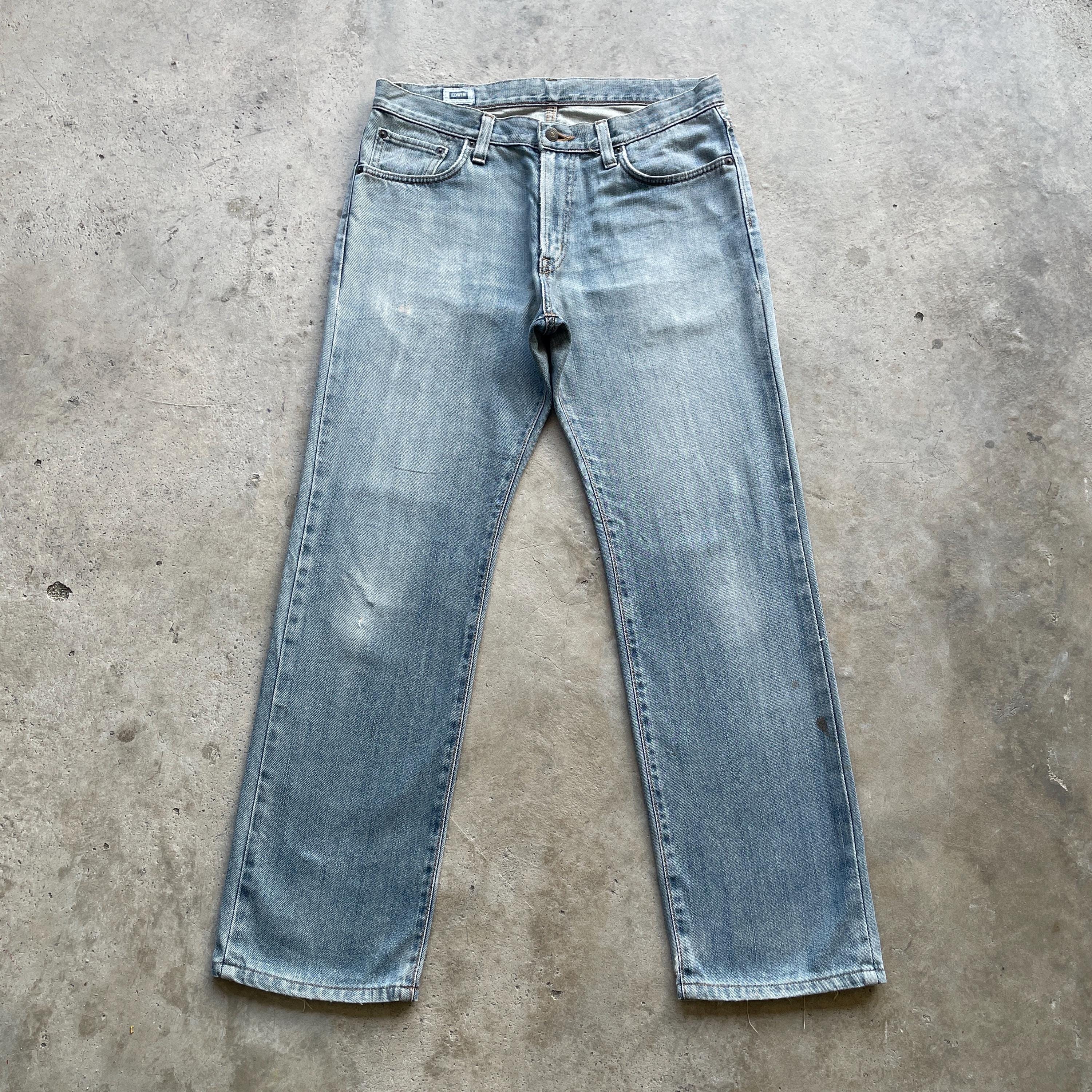 Vintage Edwin 403 Made in Japan Jeans Faded Denim Pants (w33x30