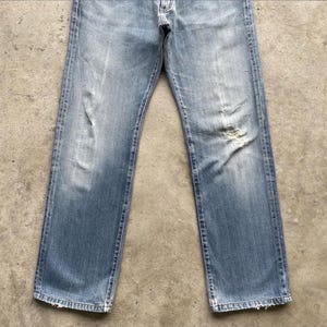 Vintage Edwin 503 Faded Distressed Denim Stonewashed Jeans Pants (W31x30) image 4