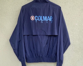 Kurtka Vintage COLMAR ITALY z zamkiem błyskawicznym i dużym logo, rozmiar L