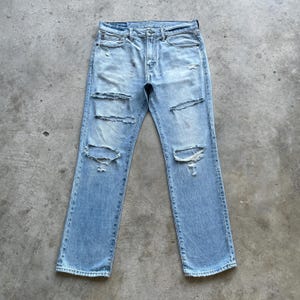 Vintage American Eagle zerrissene Jeans verwaschene Denim Hose (W35x32)