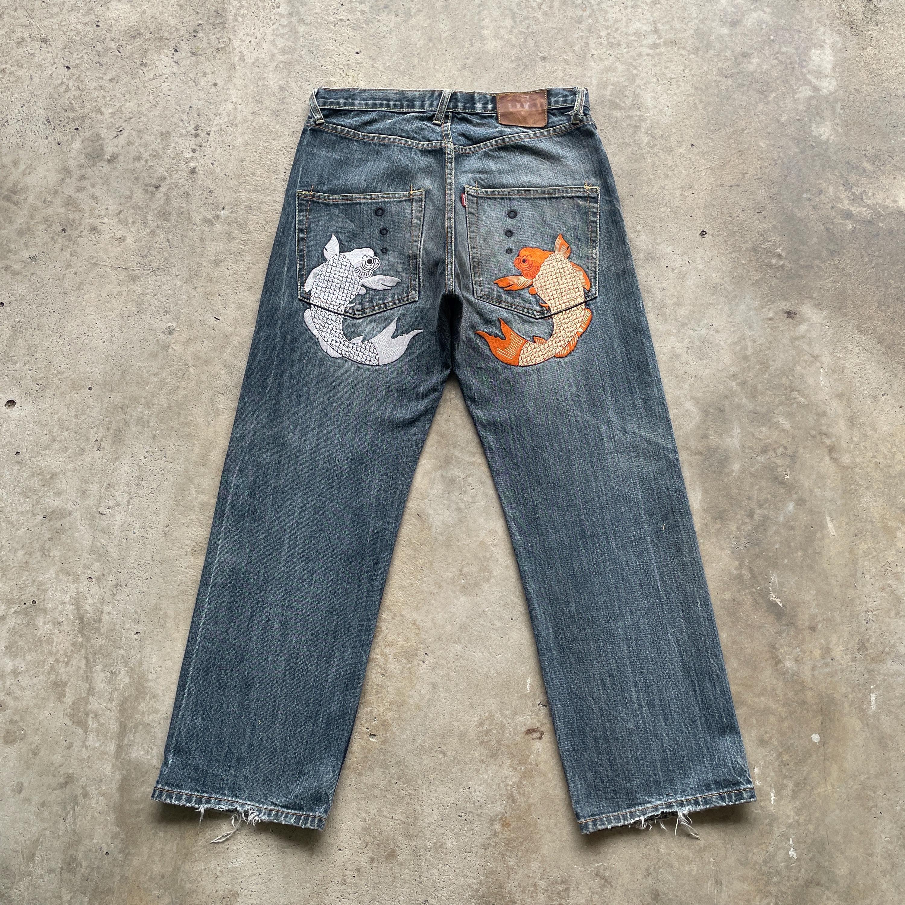 EVISU エヴィスジーンズ　チノパン W33 楽天市場】エヴィスジーンズ No3 2001 ホワイト 大黒カモメマーク
