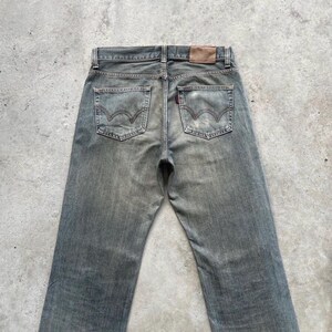 Pantalones vaqueros vintage Edwin 503 rasgados, fabricados en Japón, de mezclilla desteñida y desgastada, talla W34x34. imagen 11