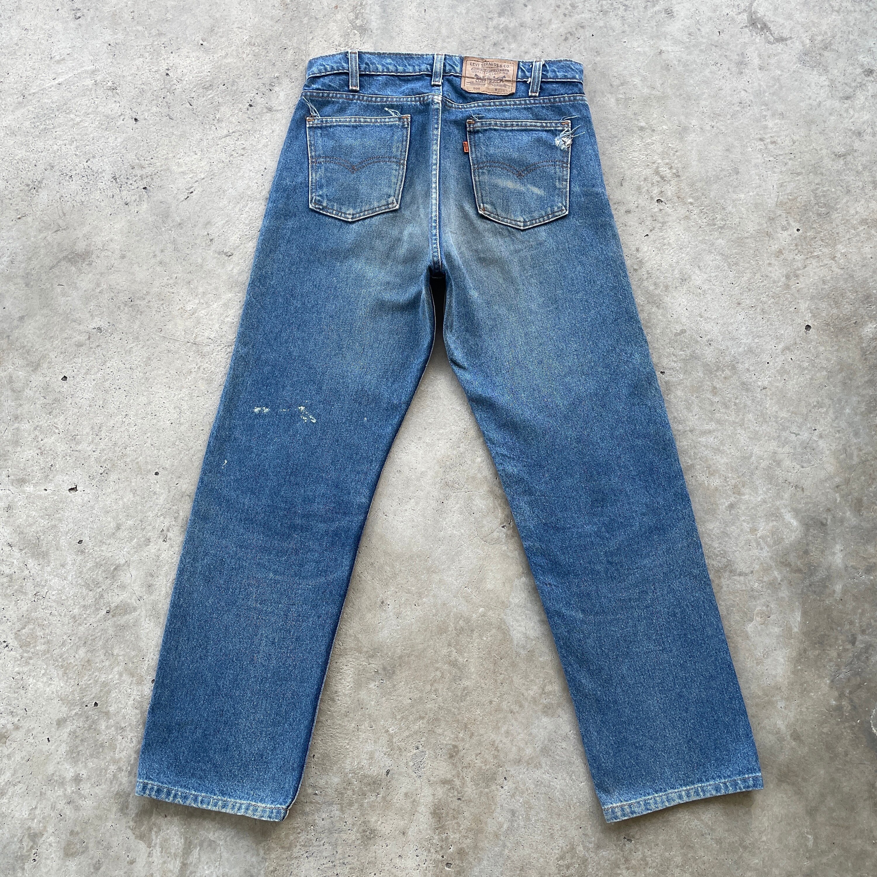 Vintage Levi's 505 Denim 90s Made in USA Talon Zip Jeans Faded