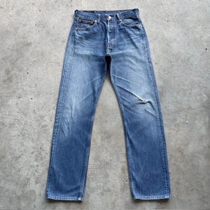 Vintage Levi’s 501 Faded Jeans Denim Pants Distressed Button Fly W29x31