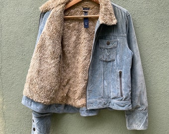 Vintage GAP Sherpa Fleece Inside Jacket Vintage Gap Zipper Ups Jacket Size L