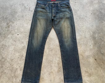 1990s Double RL Ralph Lauren RRL Selvedge Shuttle Woven Denim
