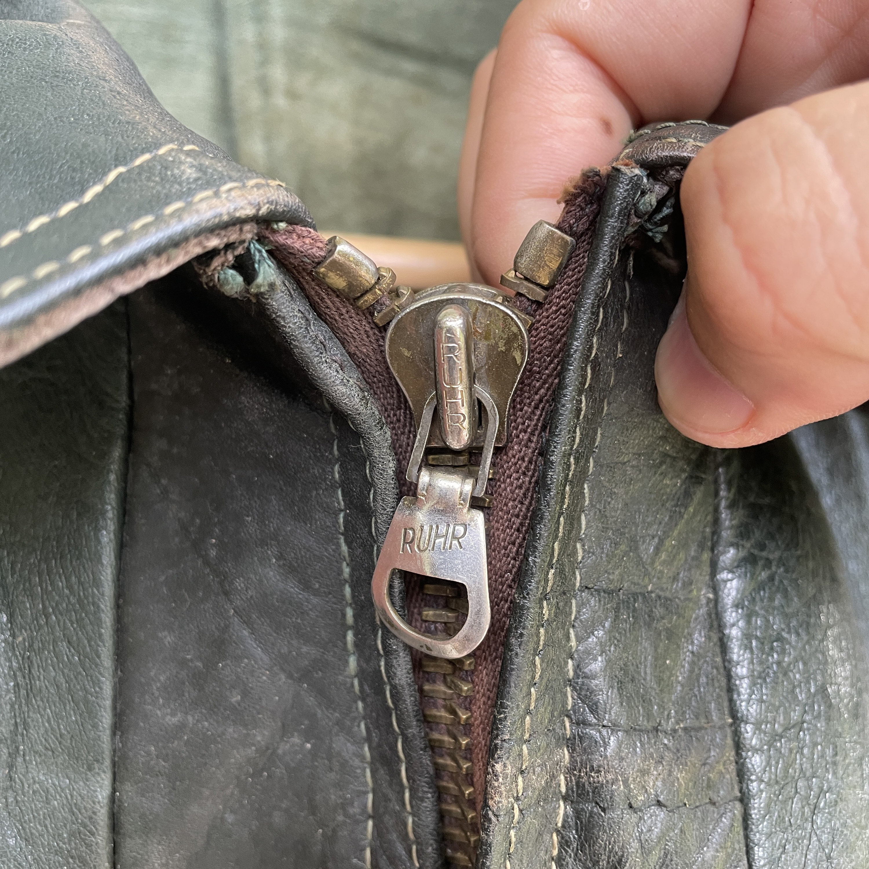 Vintage RUHR Made in Germany Leather Jacket Vintage Ruhr Zipper