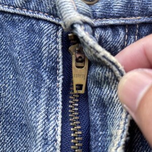 Vintage Edwin Japan Denim Distressed Jeans Rivna Byxor Slitna W29x31 bild 7