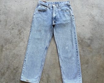 Spodnie jeansowe Vintage Edwin USA W32x28 z efektem sprania