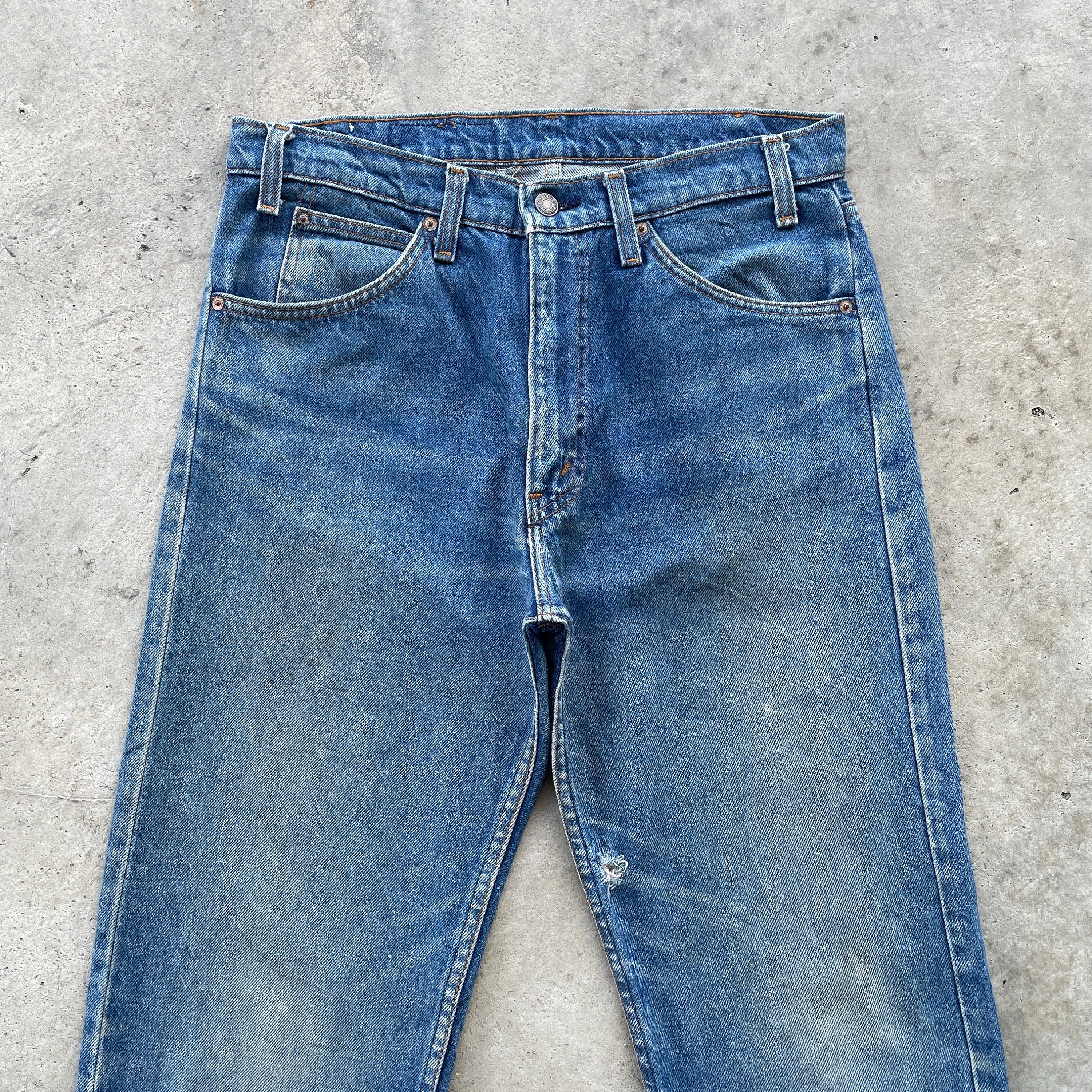 Vintage Levi's 505 Denim 90s Made in USA Talon Zip Jeans Faded