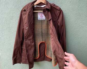 Vintage Harris Tweed Button Ups Brown Jacket Vintage Harris Tweed Cotton/Wool Jacket Size S