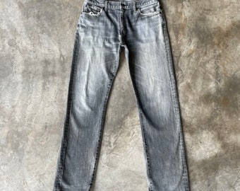Vintage Japanese Faded Jeans W33x33.5 Japanese Denim Pants Vintage Japanese Faded Black Denim Jeans Pants W33
