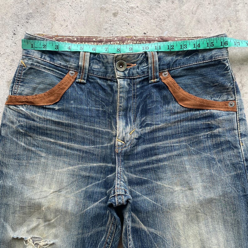 Vintage Edwin Rusty Denim Faded Distressed Jeans Pants (W32x28) image 6