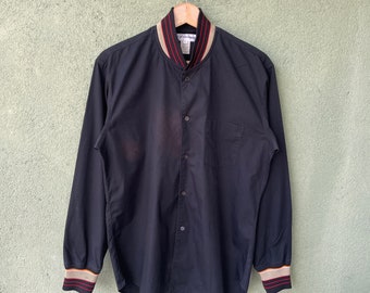 Vintage Comme Des Garcons Black Button Ups Shirt Vintage Comme Des Garcons Made In France Size S