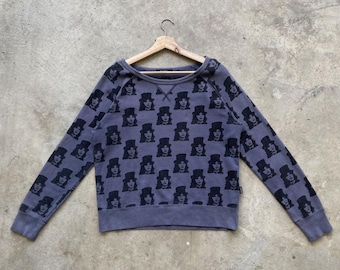 Bluzy Vintage Hysterics Glamour X Mick Jagger z nadrukiem w pełnym kolorze, wyblakłe, rozmiar japoński M
