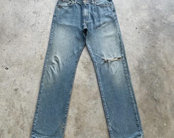 Pantalones vaqueros clásicos Edwin 604 US vintage, de mezclilla desgastada (W32x33)