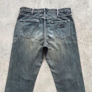 W33x32 Vintage Wrangler Faded Distressed Denim Jeans Pants image 11
