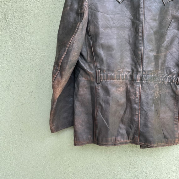 【Euro vintage】50s RUHRジップ Leather-jacket Other Designers German - Vintage RUHR Made In Germany Zipper Ups