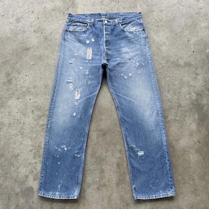 Vintage Levi’s 501 Jeans Made in USA THRASHED Sick Button Fly Denim Pants W37x30