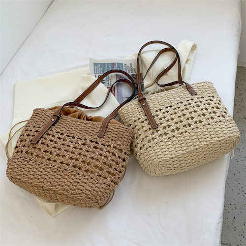 Straw Bag Summer Bag Holiday Bag Shoulder Bag Woven - Etsy