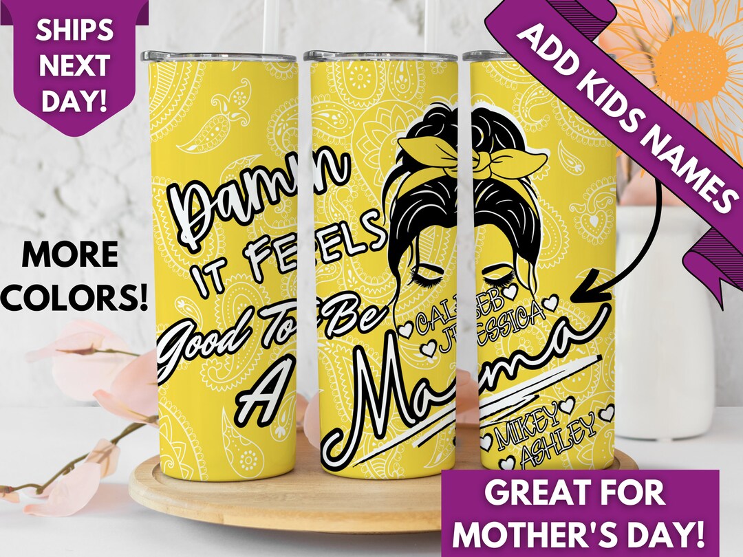 Personalized Mom Tumbler for Mom for Mother's Day - Bandana Mom Tumbler ...