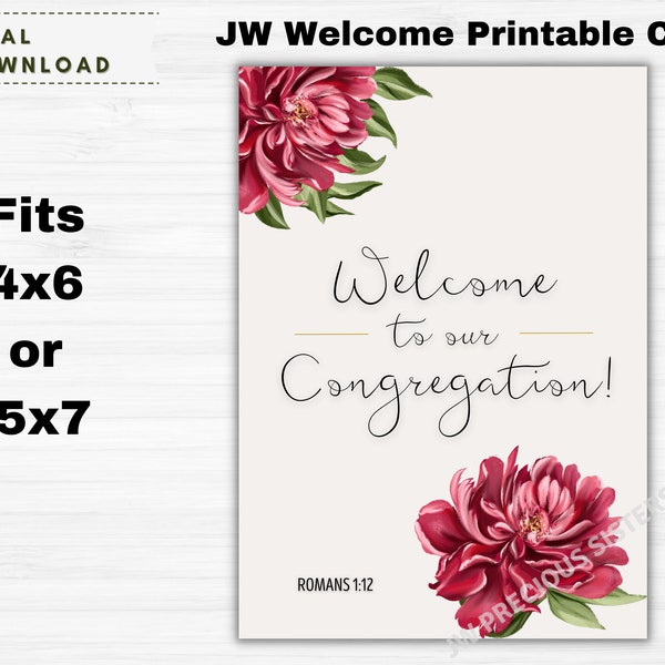 JW Welcome to our Congregation Printable Card