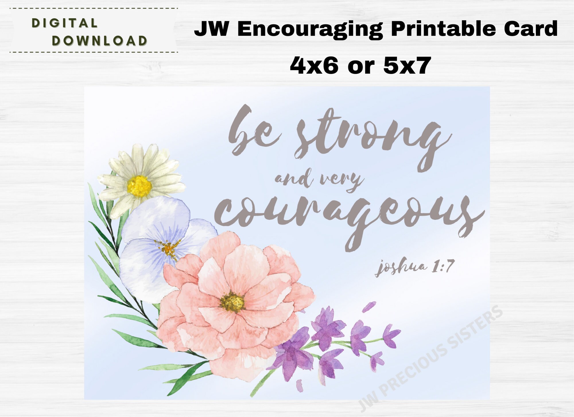 JW Encouragement Printable Card - Etsy