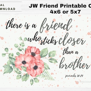 JW Friendship Printable Karte